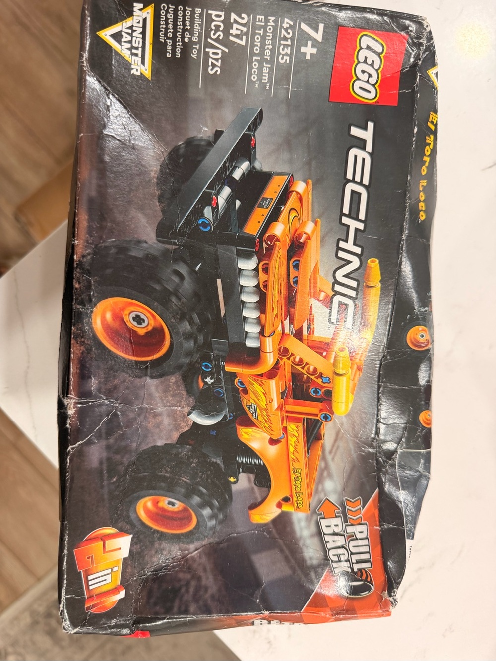 LEGO Technic Orange Monster Truck Pull-Back Builder